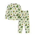 thumbnail image 2 of Goofa Green Avocado Printed Women’s 2 Piece Pajama Set Super,Pajamas Women's Long Sleeve Sleepwear Soft Button Down Loungewear Pjs Lounge Set Nightwear-, 2 of 9