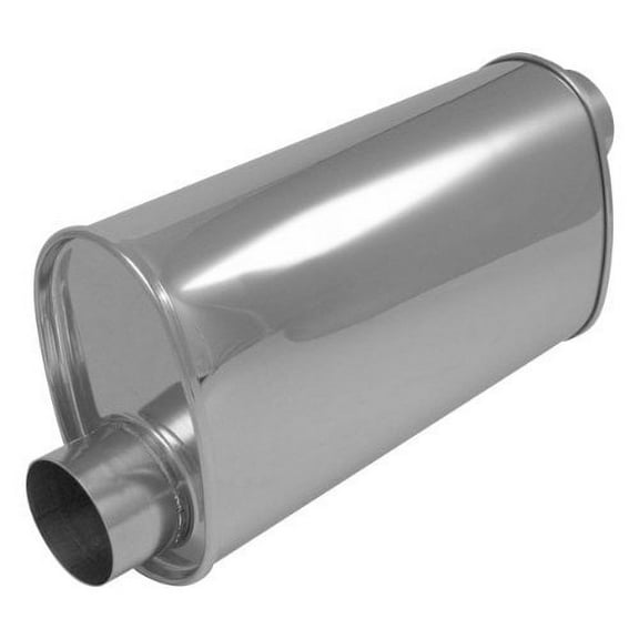 Vibrant Performance 1127 VIB1127 STREETPOWER OVAL MUFFLER, 3IN INLET/OUTLET (OFFSET-OFFSET)