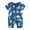 Navy, variant on Baby Cute Bodysuit Toddler Boys Girls Outfits Short Sleeve Pants 1PCS Dinosaur Print Zipper Cartoon Clothes