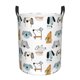 thumbnail image 1 of Balery Puppy Cesta de ropa redonda con asas, impermeable, independiente, para ropa, juguetes, dormitorio y familia-Small, 1 of 6