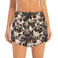 thumbnail image 2 of Salouo Pug Print Women's 2 in 1 Running Shorts Double-Layer Shorts Athletic Workout Gym Yoga Shorts Running Shorts for Women-XX-Large, 2 of 7