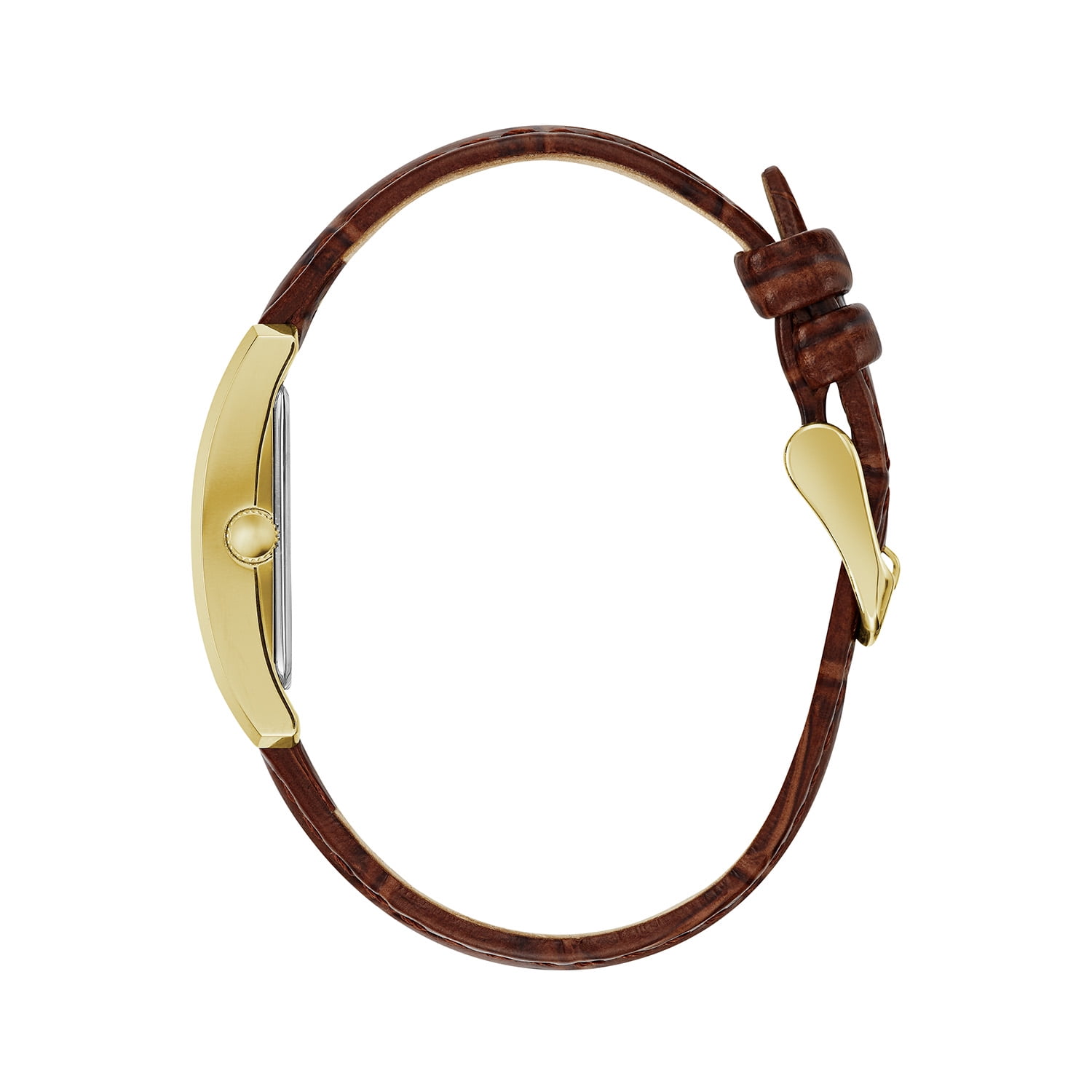 Caravelle Designed By Bulova Women's Classic Rectangular Brown