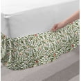 thumbnail image 2 of Floral Bed Skirt, Watercolor Style Burgeoning Spring Flowers and Leaves, Elastic Bedskirt Dust Ruffle Wrap Around for Bedding Decor, 4 Sizes, Olive Green Multicolor, by Ambesonne, 2 of 2