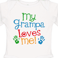 thumbnail image 4 of Inktastic My Grampa Loves Me Boys or Girls Long Sleeve Baby Bodysuit, 4 of 5