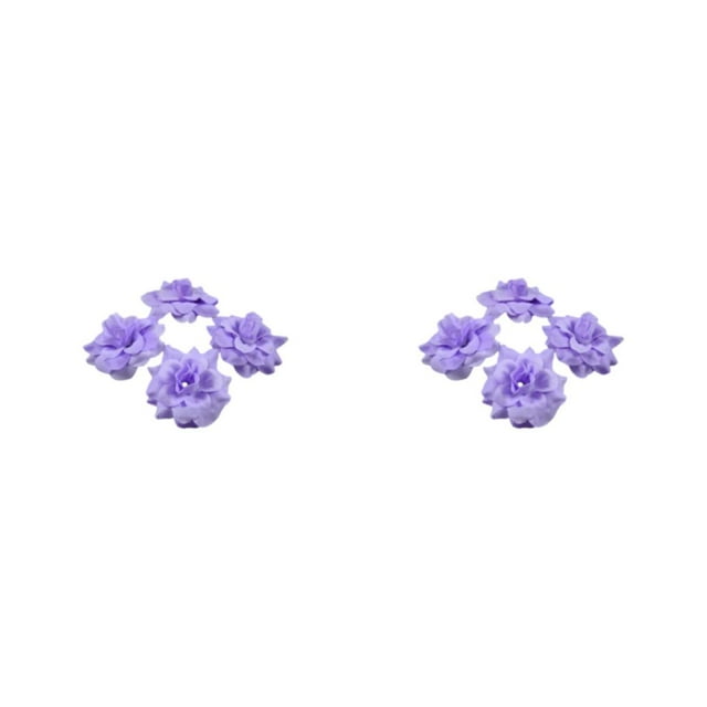 ZheElen 50pieces DIY Crafts Made Easy With Fabric In Multiple Colors Realistic Appearance Fiber Wide Application Soft Texture Purple 4.5cm 2Set