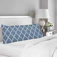 thumbnail image 2 of ABPHOTO Light Blue Ornate Chic Moroccan Islamic Pattern Quatrefoil Lattice Body Pillow Covers Case Protector 20x60 inch, 2 of 2