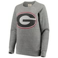 thumbnail image 2 of Women's Pressbox Heathered Gray Georgia Bulldogs Big Team Logo Knobi Fleece Tri-Blend Crew Neck Sweatshirt, 2 of 3