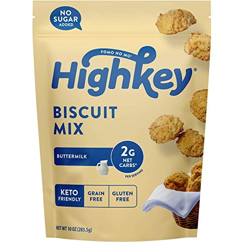 Highkey Keto Biscuit Bread Mix - Almond Flour for Baking Mixes for Low Carb Biscuits Gluten Free Snacks & Breads for Zero Sugar Added Paleo Diet Friendly Foods Diabetic Snack Muffins -