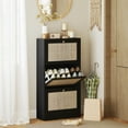 thumbnail image 2 of HOMCOM Armoire de Rangement pour Chaussures en Rotin avec 3 Tiroirs Basculants, 2 of 10