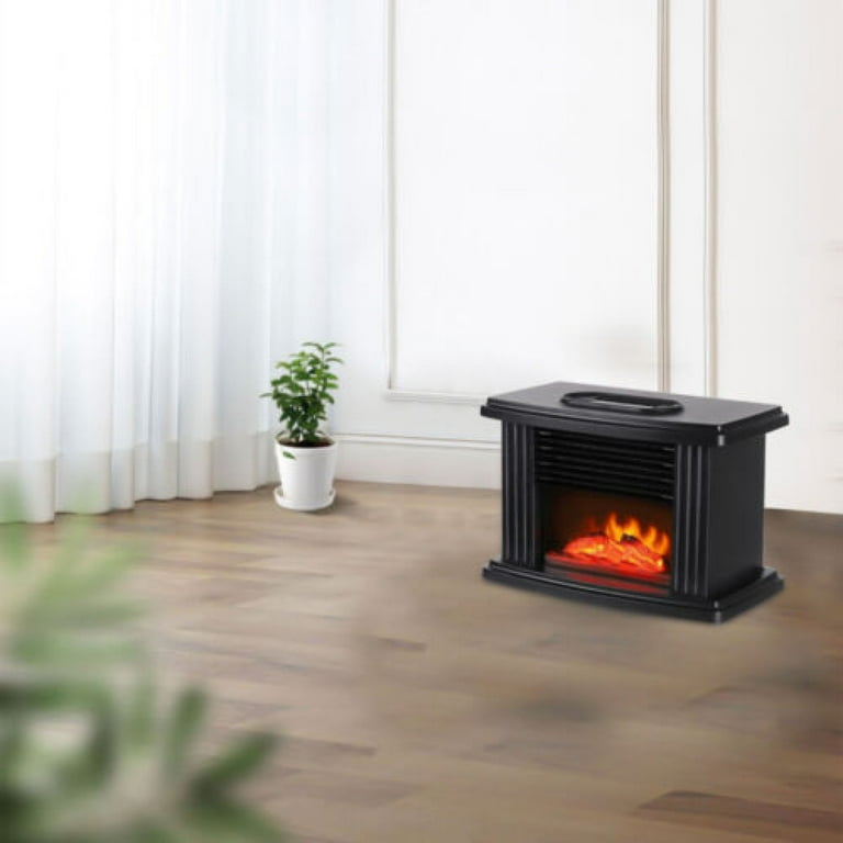 New 1000W Electric Fireplace Standing Space Heater Stove 3D Flame Log Burner
