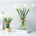 thumbnail image 2 of Lirios Blancos Flores Artificiales TUNC Real Touch PU 63cm 6pcs, 2 of 5