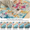thumbnail image 2 of Washable Area Rug - Modern Abstract Non-Slip Low Pile Carpet - Collapsible Boho Floor Mat for Living Room, Bedroom, Dining Room, Non-Shedding - Colorful Multi, 5x7ft, USA, 2 of 7