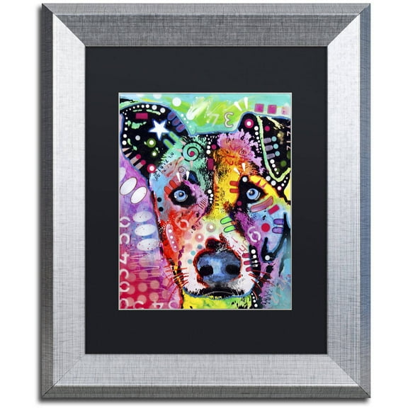 Trademark Fine Art "Flipped" Canvas Art by Dean Russo, Black Matte, Silver Frame