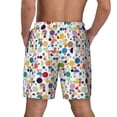 thumbnail image 4 of Uemuo Colorful Spots Pattern Mens Swim Trunks Quick Dry Board Shorts with Mesh Lining, Stretch Beach Shorts Quick Dry No-Chafing Board Shorts-Medium, 4 of 9