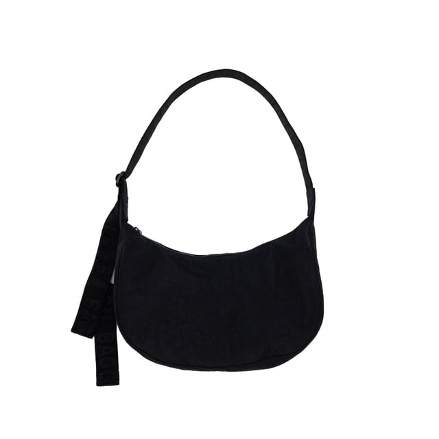 Bolso Baggu Medium Nylon Crescent Negro 20 x 35 x 10 cm