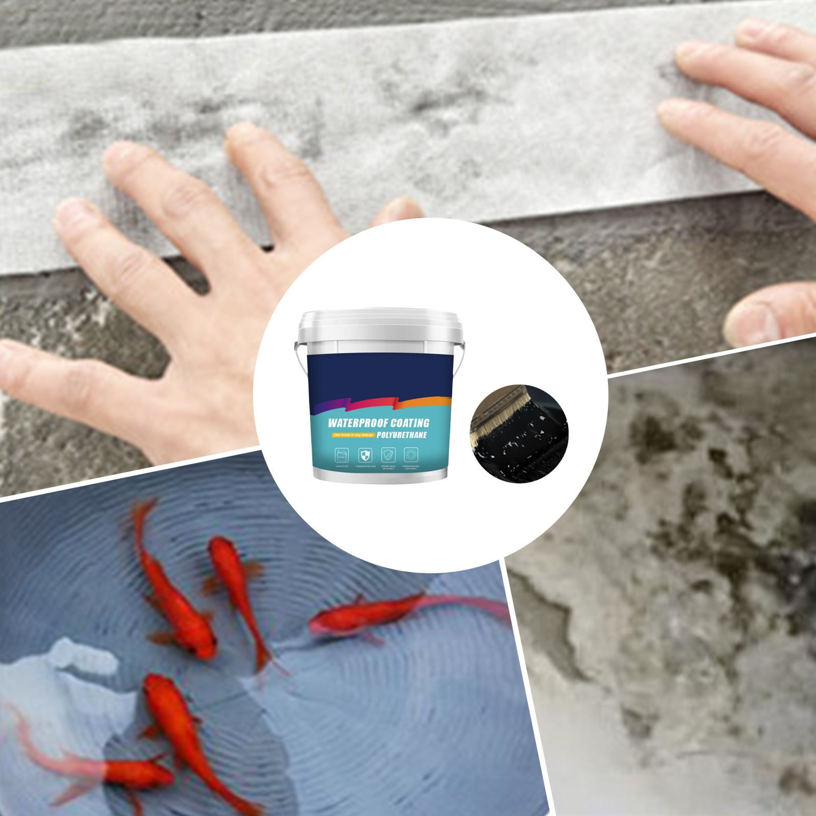 Gray 300ml Polyurethane Waterproof Coating Leak Repair for Roofs Walls Concrete Metal
