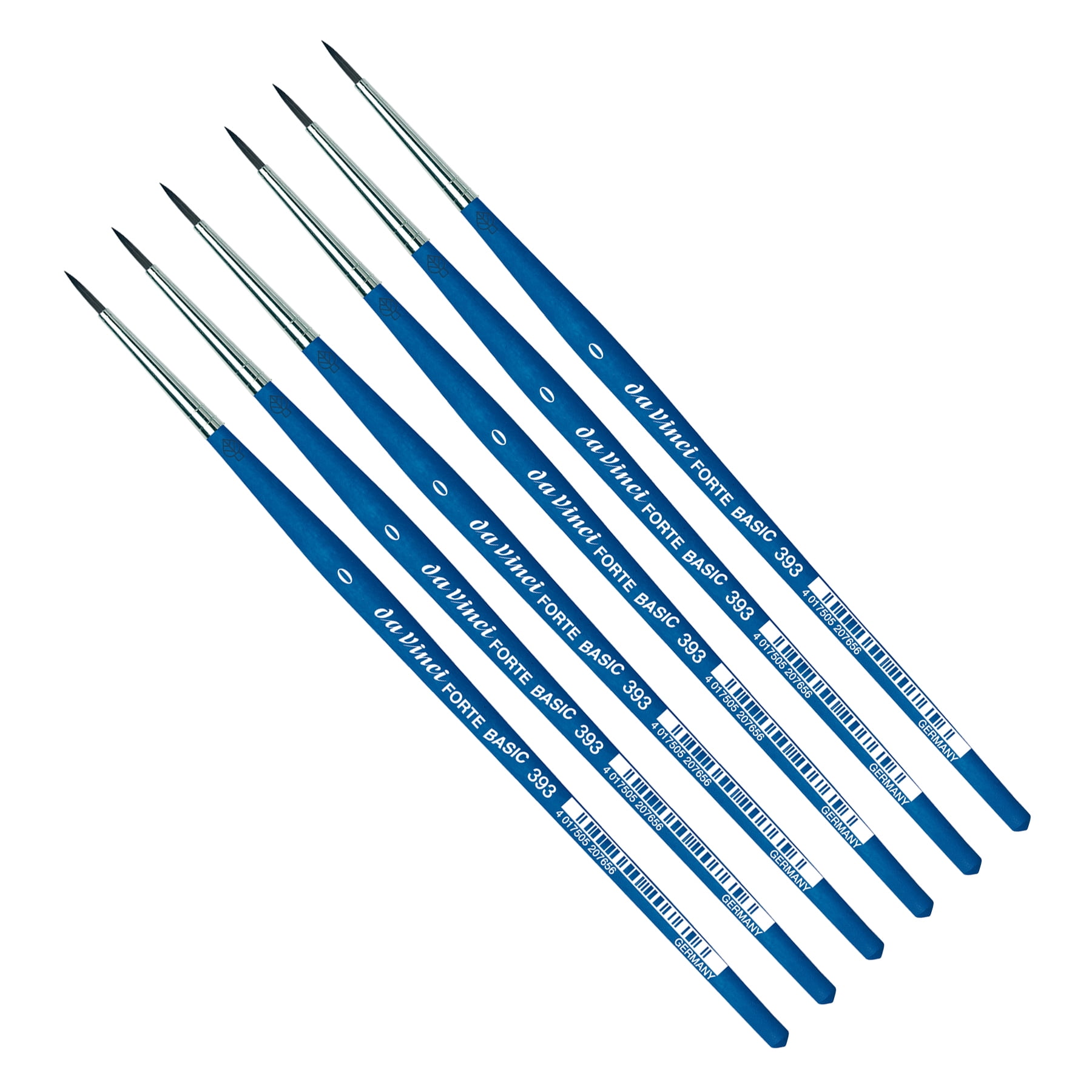 da Vinci FORTE BASIC Student Brush, Synthetic, Acrylic, Round, Series 393, Size 0, Pack of 6