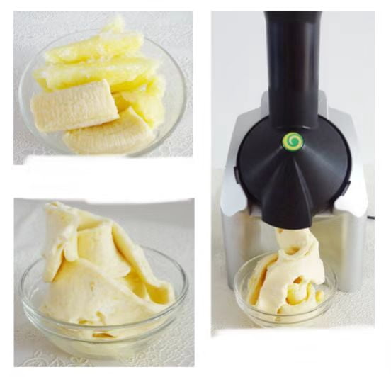 Fruit Ice Cream Maker Kids Vegetarian Ice Cream Maker Healthy No Additive, Silver