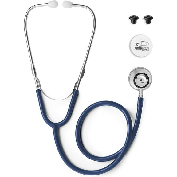 PrimaCare DS-9291-BL-3 Pediatric Size 22" Stethoscope for Clinical and Screening Instrument, Blue, Pack of 3 Stethoscopes