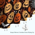 thumbnail image 6 of Halloween Pumpkins Bats and Spider Webs Shower Curtain 36"x72" ,Bathroom Decorative Shower Curtains Set with 12 Hooks,Modern Waterproof Washable Shower Curtain, 6 of 6
