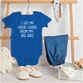 thumbnail image 3 of I Get My Looks From My Big Bro Funny Bodysuit Jumper Boys Infant Baby Brisco Brands 12M, 3 of 6