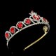 thumbnail image 5 of Women's Tiara Red Heart Crown, Gold Crown Heart Queen Jewelry Gift Bridal Tiara, 5 of 5