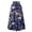 Navy, variant on Minjewel Women's Maxi Skirt Drawstring High Waisted Summer Long Skirts, Lightweight Tiered Flowy Floral Pleated Skirts, Casual Elastic Waist Vacation Style Print Skirt,Beige,L