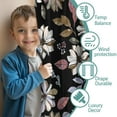 thumbnail image 3 of Blackout Kids Curtains,Pioneer Flower Floral Print Pattern Childrens Insulated Curtains Set Of 2,Bedroom Essentials,Toddler Room Decor 42"x54", 3 of 5