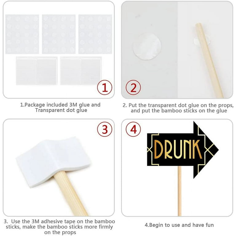 Gatsby Roaring 20s Photo Booth Props 43pcs Party Decorations
