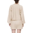 thumbnail image 3 of Zando 2 Piece Outfits Sweatsuits for Women Y2K Oversized Sweatshirt & Lounge Shorts Cozy Long Sleeve Top and Shorts Track Suit Set Apricot XL, 3 of 5