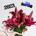 thumbnail image 3 of 5 Bags Glitter Graduation Centerpiece Sticks 2023 Grad Caps Certificate Vase Decor, 3 of 9