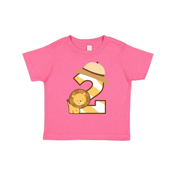 Inktastic 2nd Birthday Safari Lion 2 Year Old Boys or Girls Toddler T-Shirt