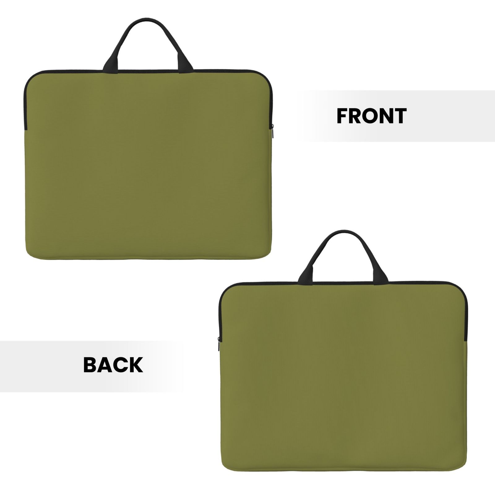 Laptop Sleeve Bag For Women Men 14inch Waterproof Durable Protective Computer Carrying Cover Handle Laptop Case Bag Army Green