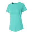 thumbnail image 2 of Hat and Beyond Women's Round Hem Bottom Workout Athletic Yoga Top Short Sleeve Tee Shirt, 2 of 4