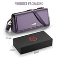 thumbnail image 3 of ShieldPlus RFID Crossbody Wallet Wristlet Purse with Phone Pocket for Women Men,Purple, 3 of 9