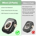 thumbnail image 3 of [2 Pack] Waterproof Hard Case with Tempered Glass Compatible with Apple Watch Series 11 (2025) Series 10 46mm, Ultra-Thin Anti-Fall Cover for iWatch Screen Protector, Crystal Transparent, 3 of 8