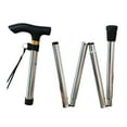 thumbnail image 1 of Minnieouse Muletas Bastones plegables ajustables de 4 secciones Accesorios de senderismo Escalada Correr Trail Bastones Plata Blanco Type3 NO3, 1 of 6