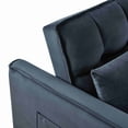thumbnail image 5 of BSHTI 52.75” Pull-out Sleeper Sofa Bed,Solid Wood Frame,3 Adjustable Rreclining Angles,Two Matching Pillows,Easy Assembly,Velvet Fabric Loveseat,Black, 5 of 18