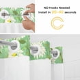 thumbnail image 2 of Spring Flowers No Hooks Shower Curtain with Snap-in Liner Watercolors White Daisy Green Field Botanical Shower Curtains for Bathroom, Waterproof, Easy Install, Washable 72"x72", 2 of 9