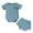 Blue, variant on Dooleck Ribbed Baby Clothes Waffle Outfit Loved Bodysuit Onesies Bloomer Shorts Set