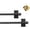 Black, variant on Multi-Use Adjustable Magnetic Curtain Rods for Doors, Windows, Tool Boxes, 9-16 Inch, Easy Installation，2-Pack，Black