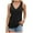 Black, variant on QYZEU Womens Tank Top Solid Color Sleeveless T Shirt New V Neck Hollow Lace Loose Sleeveless Tank Top Blouses Soft Breathable Lightweight Tops Hot Pink L