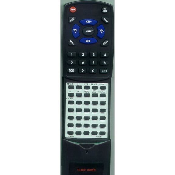 Replacement Remote for TOSHIBA 23120038, RT23120038, CT9584, CF20C40, CF20C30, CF26C30, CF27C30, TV21C30, CF2055A, TV28C30, CF2668B, CF2055J, CE20D10