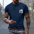 thumbnail image 4 of T-shirt à Imprimé Cocotier à la Mode pour Hommes, Manches Courtes, Col Rond, Décontracté, Tendance Fleur pour Hommes, Haut Basique Stylé, 4 of 4