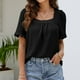thumbnail image 1 of Camiseta Dulce Blusa de mujer para mujer, camiseta holgada de moda sencilla, ropa diaria (negro S) Cgtredaw Para estrenar, 1 of 6