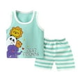 thumbnail image 2 of Futezty Toddler Boys Clothes Summer Outfit Sets, Toddler Baby Boys Outfits&Set Cartoon Animal Top And Shorts Summer Outdoor Casual Suit Cute Cartoon Print Boys Clothes, 2 of 5