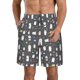 thumbnail image 1 of Balery Lovely Penguin Traje de Baño Estilo Hawaiano para Hombre, Shorts de Secado Rápido con Bolsillos-Large, 1 of 6