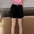 thumbnail image 7 of Afuyipoi Girls Denim Shorts,Retro Breathable with Pockets Cute Summer Denim Pants Black 4-5, 7 of 7