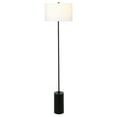 thumbnail image 2 of Evelyn&Zoe Somerset 64" Tall Floor Lamp with Drum Fabric Shade, Blackened Bronze/White, 2 of 7