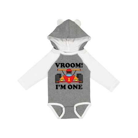 

Inktastic 1st Birthday Racing Car Boys Gift Baby Boy Long Sleeve Bodysuit